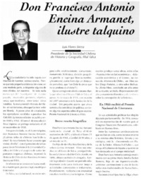 Don Francisco Antonio Encina Armanet, ilustre talquino
