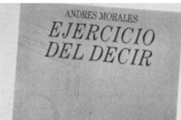 Ejercicio del decir.