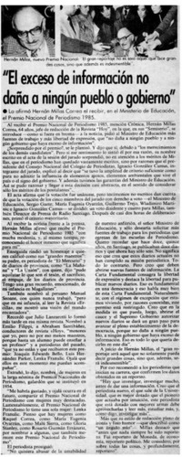 "El exceso de información no daña a ningún pueblo o gobierno".