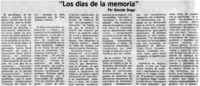 "Los días de la memoria"