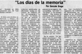 "Los días de la memoria"