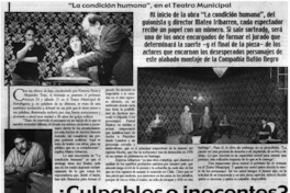 La condición humana", en el teatro Municipal.