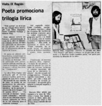 Poeta promociona trilogía lírica