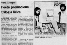 Poeta promociona trilogía lírica