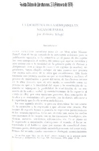 La escritura de la semejanza en Nicanor Parra