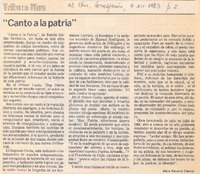 "Canto a la patria"