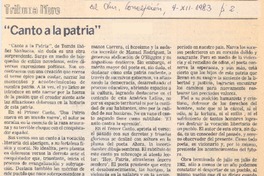 "Canto a la patria"