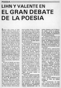 Lihn y Valente en el gran debate de la poesía