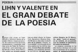 Lihn y Valente en el gran debate de la poesía