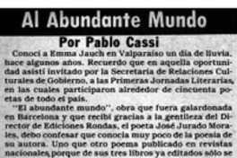 Al abundante mundo