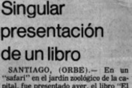 Singular presentación de un libro.