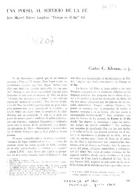 Una poesía al servicio de la fe