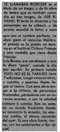 Te llamabas Rosicler --