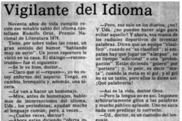Vigilante del idioma : [entrevistas]