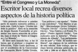 Escritor local recrea diversos aspectos dela historia política