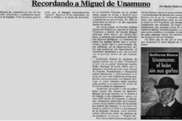 Recordando a Miguel de Unamuno