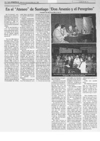 Exitoso lanzamiento en el "Ateneo" de Santiago "Don Arsenio y el peregrino" novela de Norman Merchak A.