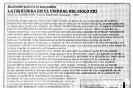 La izquierda en el umbral del siglo XXI.