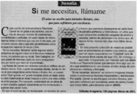 Si menecesitas, llamamé