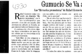 Gumucio se va a Europa