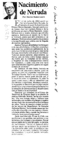 Nacimiento de Neruda