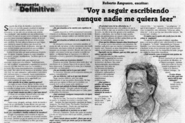 Voy a seguir escribiendo aunque nadie me quiera leer" : [entrevistas]