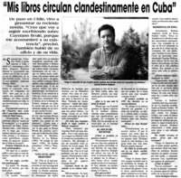 Mis libros circulan clandestinamente en Cuba"