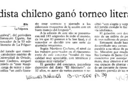 Periodista chileno ganó torneo literario