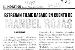 Estrenan filme basado en cuento de Manuel Rojas