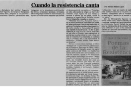 Cuando la resistencia canta