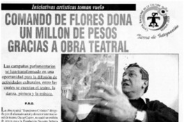 Comando de flores dona un millón de pesos gracias a obra teatral