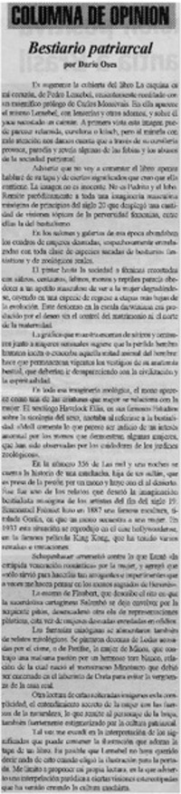 Bestiario patriarcal