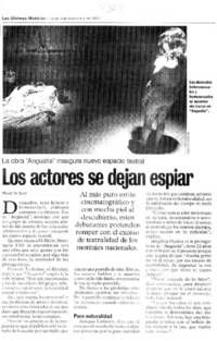 Los actores se dejan espiar