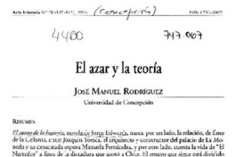 El azar y la teoría