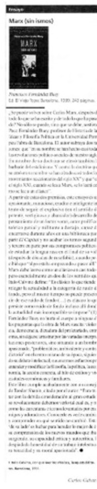 Marx (sin ismos)