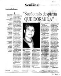 "Sueño más despierta que dormida": [entrevista]