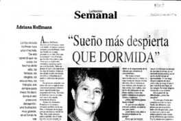 "Sueño más despierta que dormida": [entrevista]