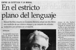En el estricto plano del lenguaje