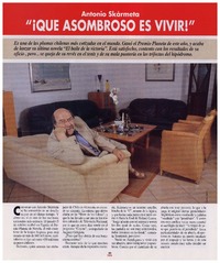 Que asombroso es vivir!" [entrevistas]