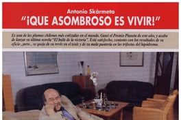 Que asombroso es vivir!" [entrevistas]