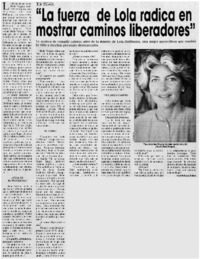 "La fuerza de Lola radica en mostrar caminos liberadores" [entrevistas]