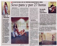 Sexo para y por 27 horas
