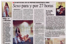 Sexo para y por 27 horas