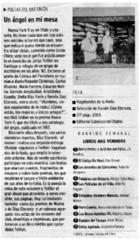 Un Ángel en mi mesa