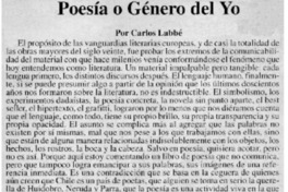 Poesía o Género del Yo