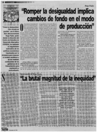 Romper la desigualdad implica cambios de fondo en el modo de producción": [entrevistas]