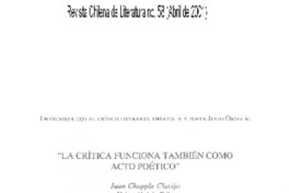 "La crítica funciona también como acto poético" (entrevista)