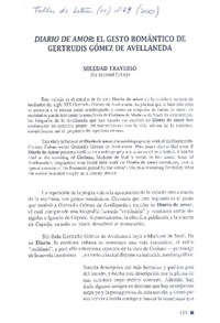 Diario de amor: el gesto romántico de Gertrudis Gómez de Avellaneda