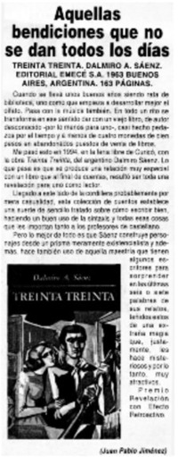 Aquellas bendiciones que no se dan todos los días