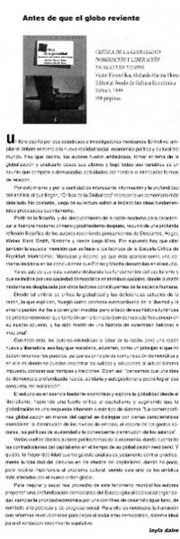 Antes de que el globo reviente